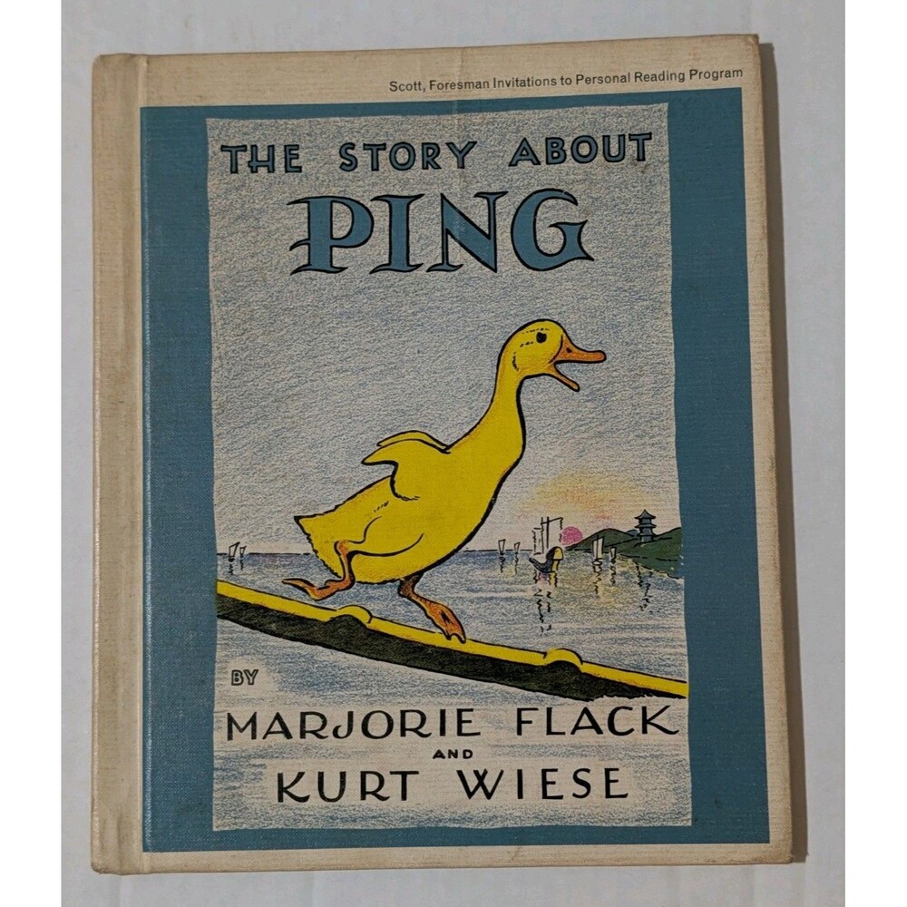 Vintage The Story About Ping Marjorie Flack Scott Foresman Hardcover 1933 Print